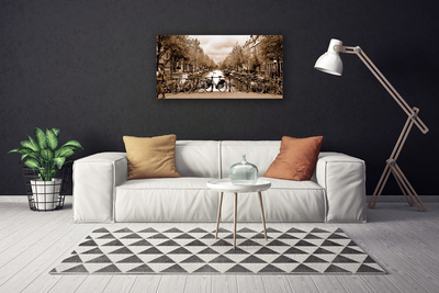 Obraz na płótnie Rowerowy Szlak nad Rzeką