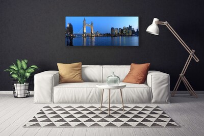 Zdjęcie na płótnie Podświetlony Most Miejski