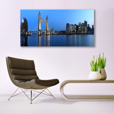 Zdjęcie na płótnie Podświetlony Most Miejski