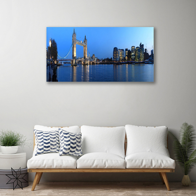 Zdjęcie na płótnie Podświetlony Most Miejski