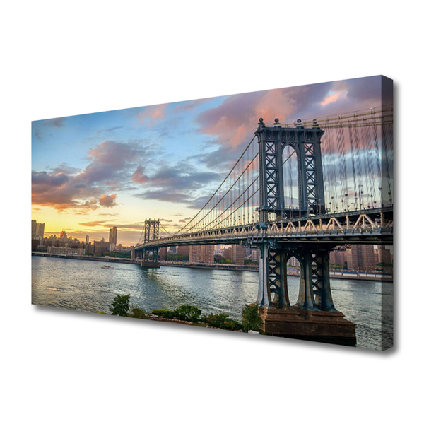 Obraz na płótnie Stalowy Gigant nad Rzeką