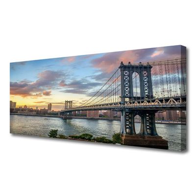 Obraz na płótnie Stalowy Gigant nad Rzeką