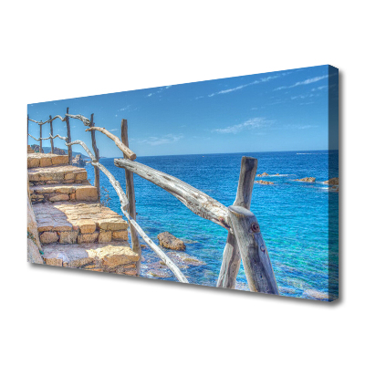 Obraz na płótnie Schody prowadzące do Morza