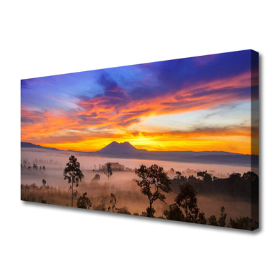 Fotoobraz na płótnie Tajemniczy Bór we Mgle