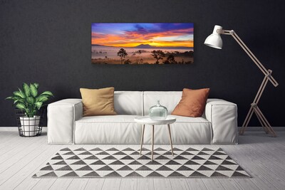 Fotoobraz na płótnie Tajemniczy Bór we Mgle