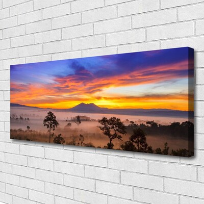 Fotoobraz na płótnie Tajemniczy Bór we Mgle