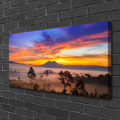 Fotoobraz na płótnie Tajemniczy Bór we Mgle