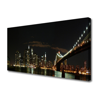 Obraz na płótnie Most Wiszący nad Metropolią