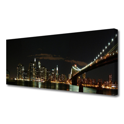 Obraz na płótnie Most Wiszący nad Metropolią