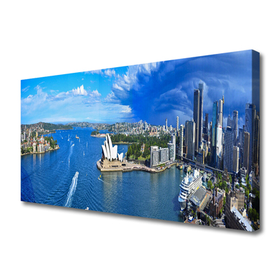 Obraz na płótnie Miasto Wykute w Skale nad Morzem