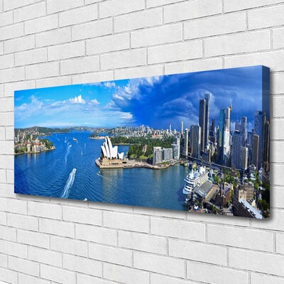 Obraz na płótnie Miasto Wykute w Skale nad Morzem