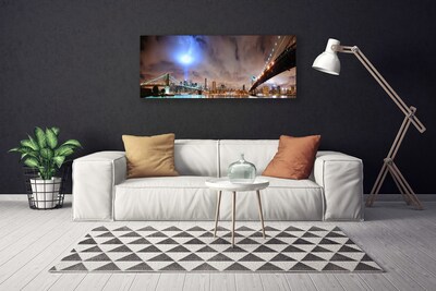 Obraz na płótnie Stalowy Most o Poranku