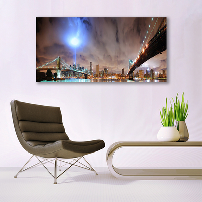 Obraz na płótnie Stalowy Most o Poranku