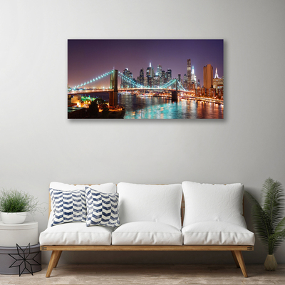 Zdjęcie na płótnie Wieczorne Światła Wielkiego Mostu