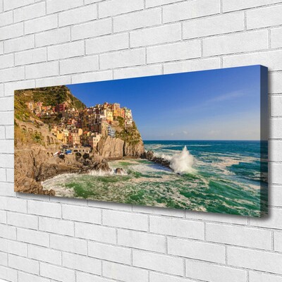 Fotoobraz na płótnie Skalisty Fiord nad Oceanem