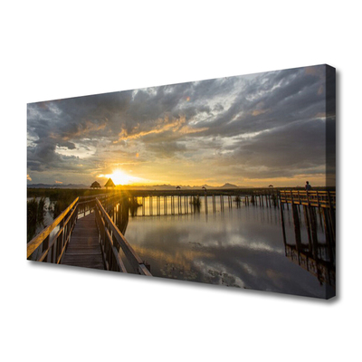 Duży obraz na płótnie Nowoczesny Most nad Cieśniną