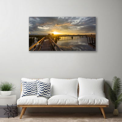 Duży obraz na płótnie Nowoczesny Most nad Cieśniną