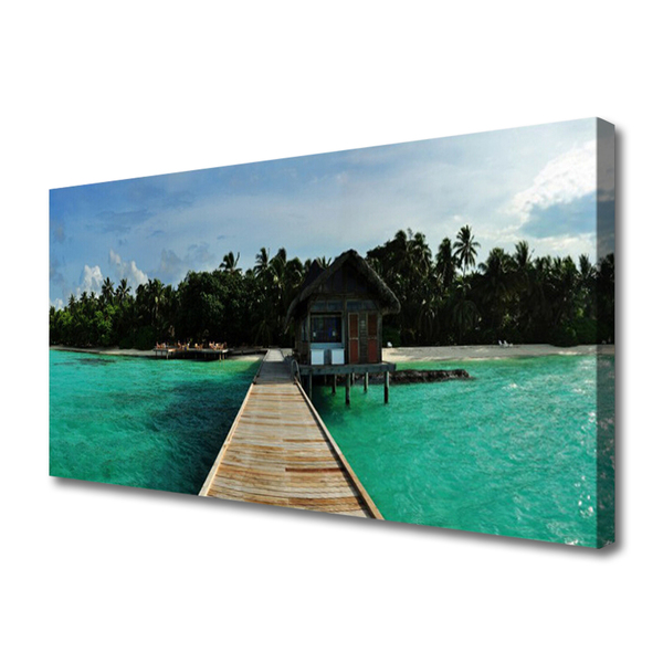 Duży obraz na płótnie Most prowadzący nad Fale