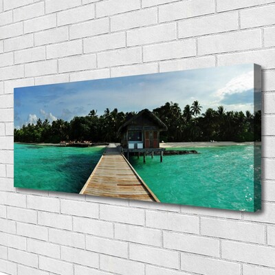 Duży obraz na płótnie Most prowadzący nad Fale