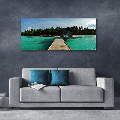 Duży obraz na płótnie Most prowadzący nad Fale