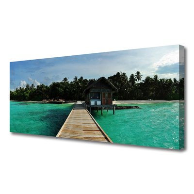 Duży obraz na płótnie Most prowadzący nad Fale