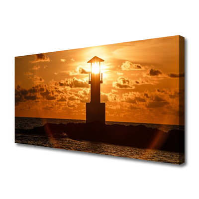 Obraz na płótnie Klasyczna Latarnia o Poranku
