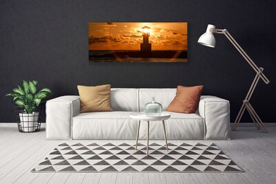 Obraz na płótnie Klasyczna Latarnia o Poranku