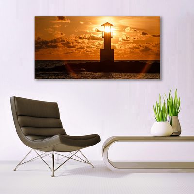 Obraz na płótnie Klasyczna Latarnia o Poranku