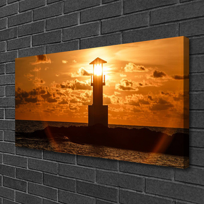 Obraz na płótnie Klasyczna Latarnia o Poranku