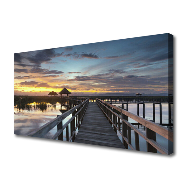 Obraz na płótnie Monumentalny Most nad Rzeką