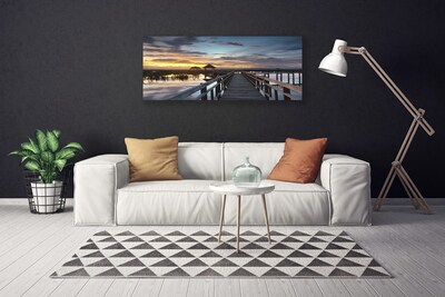 Obraz na płótnie Monumentalny Most nad Rzeką