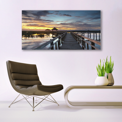 Obraz na płótnie Monumentalny Most nad Rzeką