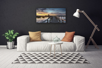 Obraz na płótnie Monumentalny Most nad Rzeką