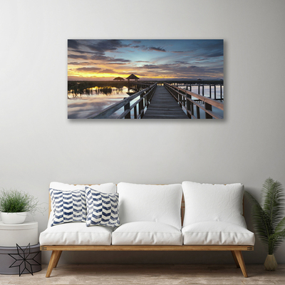 Obraz na płótnie Monumentalny Most nad Rzeką