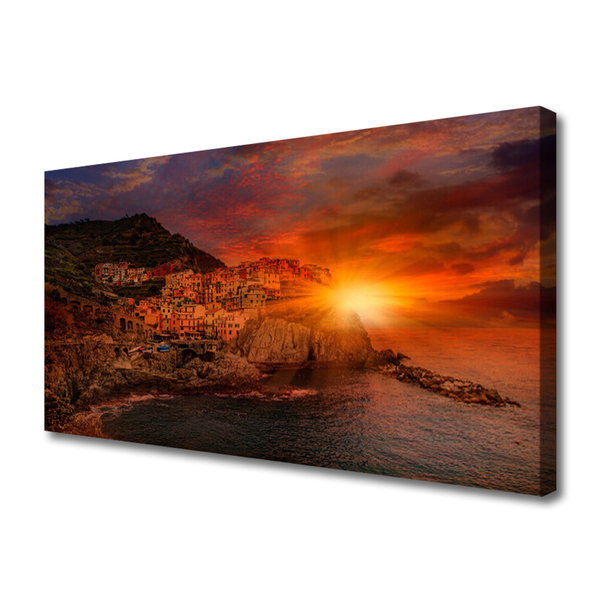 Obraz na płótnie Panorama Portowego Miasta