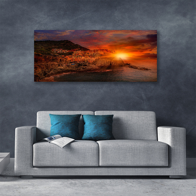 Obraz na płótnie Panorama Portowego Miasta