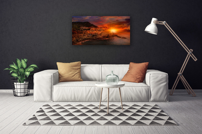 Obraz na płótnie Panorama Portowego Miasta