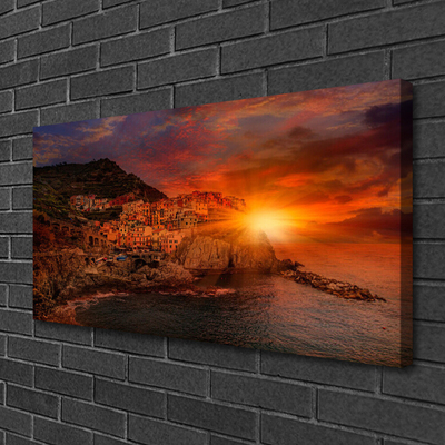 Obraz na płótnie Panorama Portowego Miasta