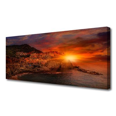 Obraz na płótnie Panorama Portowego Miasta