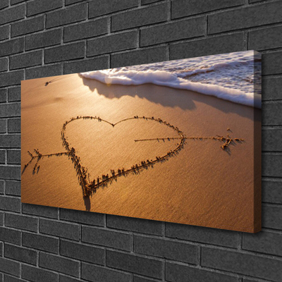 Obraz na Płótnie Plaża Serce Morze Sztuka