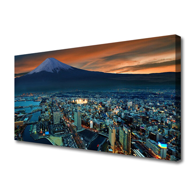 Obraz na płótnie Miasto u Podnóża Gór