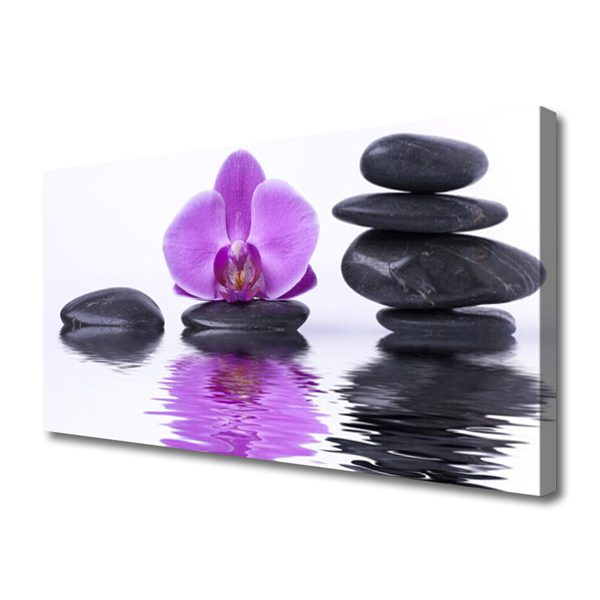 Obraz na płótnie Kwiatowe Odbicie w Lustrze Wody