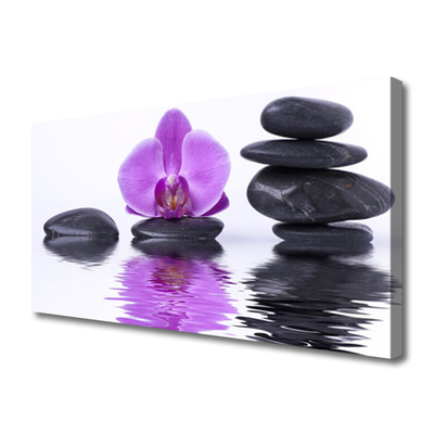 Obraz na płótnie Kwiatowe Odbicie w Lustrze Wody