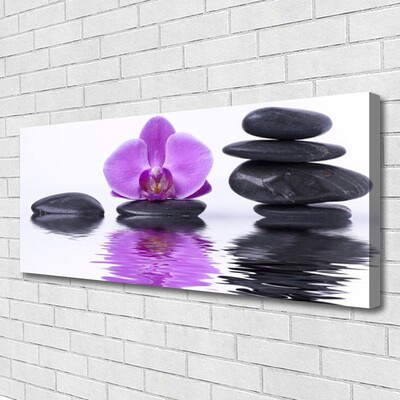 Obraz na płótnie Kwiatowe Odbicie w Lustrze Wody