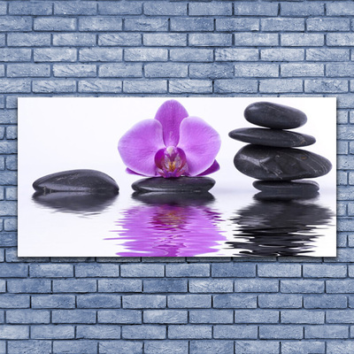 Obraz na płótnie Kwiatowe Odbicie w Lustrze Wody