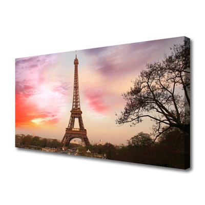 Fotoobraz na płótnie Ikona Paryża: Wieża Eiffla