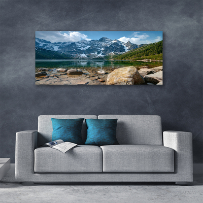 Zdjęcie na płótnie Górska Panorama z Jeziorem