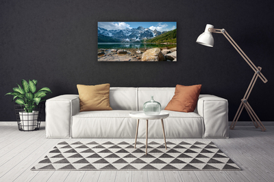 Zdjęcie na płótnie Górska Panorama z Jeziorem