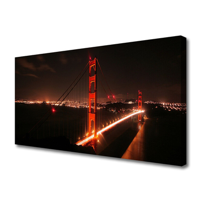 Duży obraz na płótnie Stalowy Most nad Rzeką