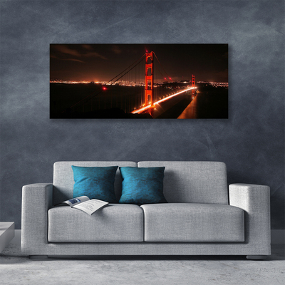 Duży obraz na płótnie Stalowy Most nad Rzeką